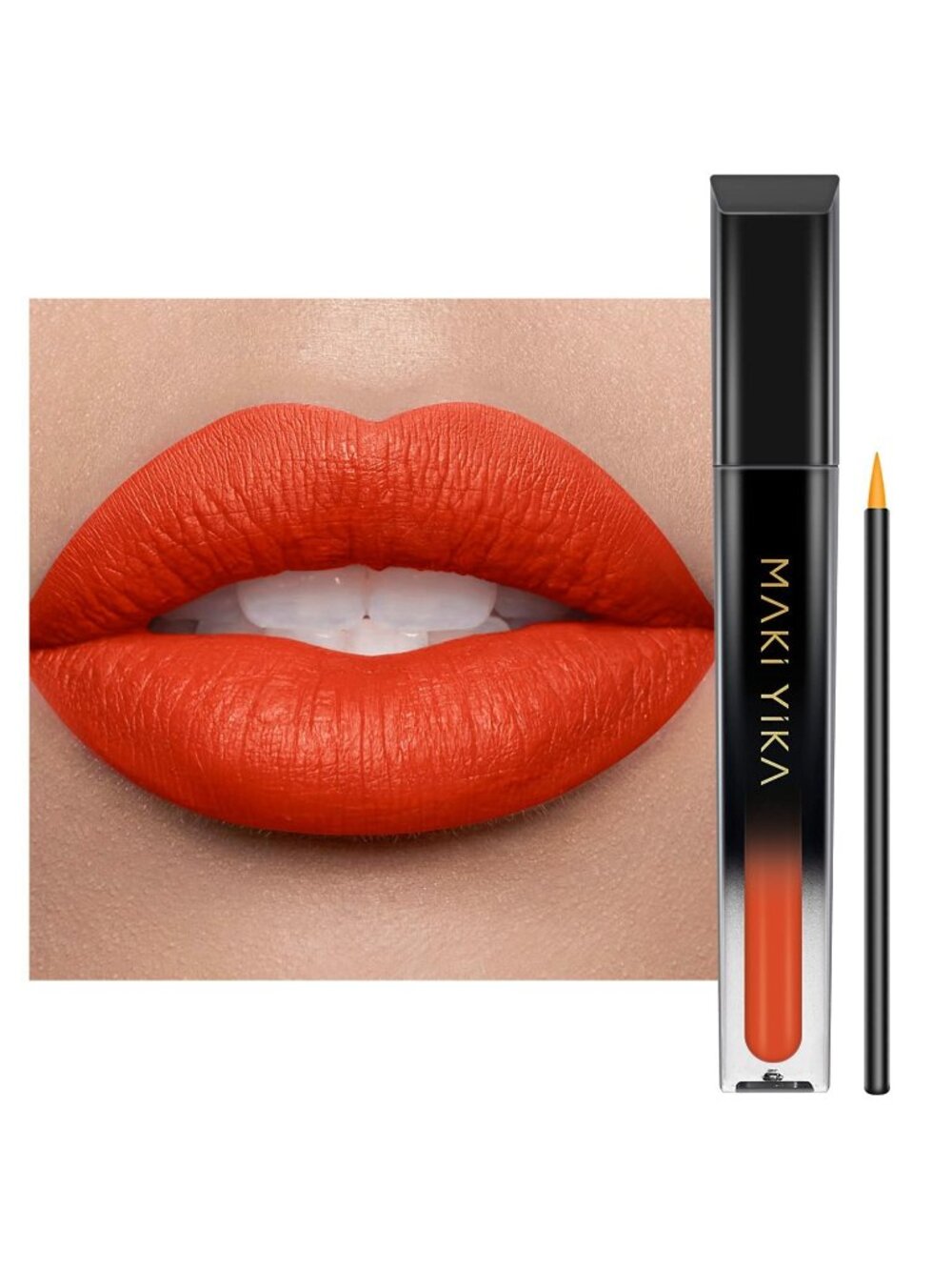 Women's Orange Smudge Proof Long Lasting Gothic Plum Matte Liquid Lipstick
